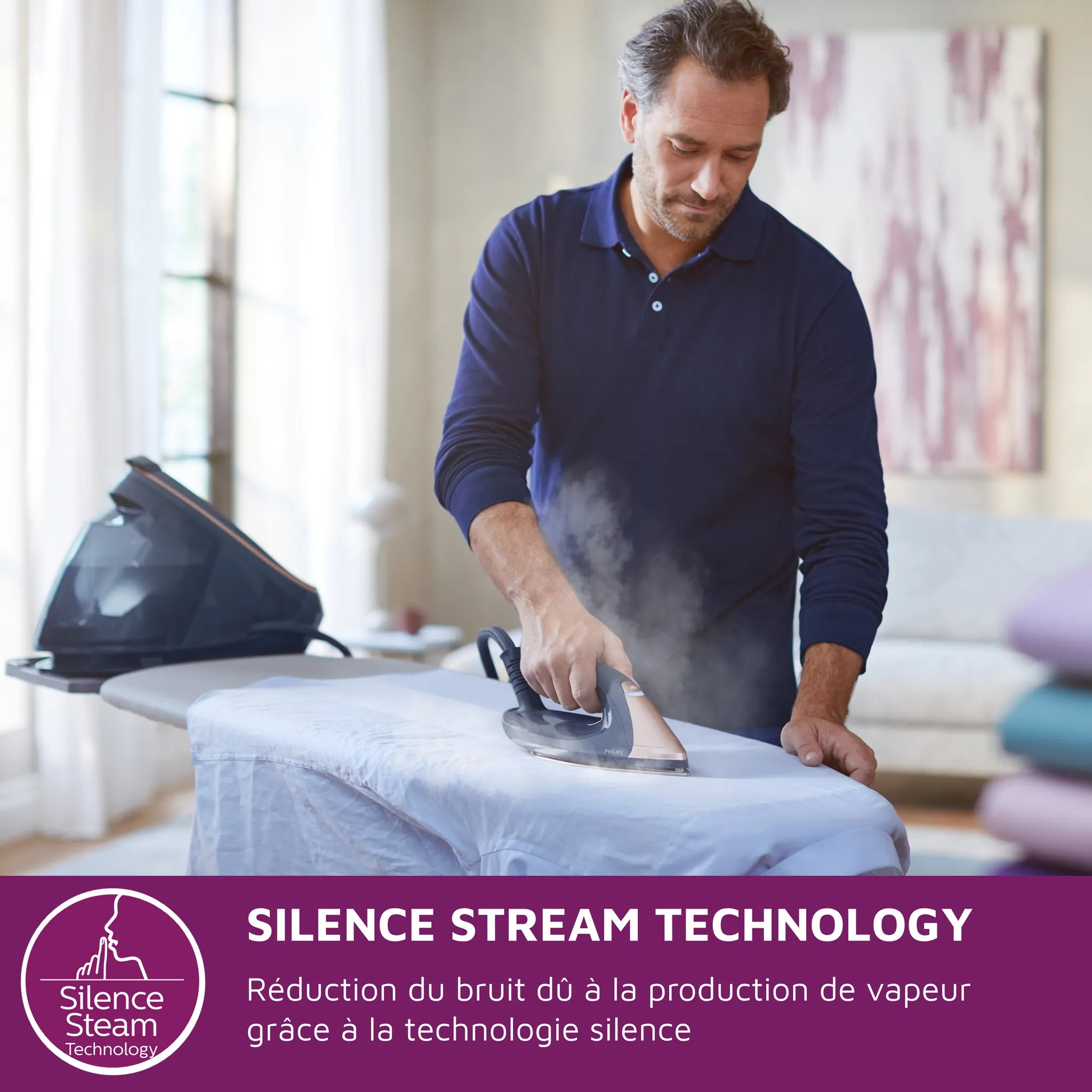 Série 9000 Centrale Vapeur Phthtilips - Iron 9 bars Noir/Doré 1.8L