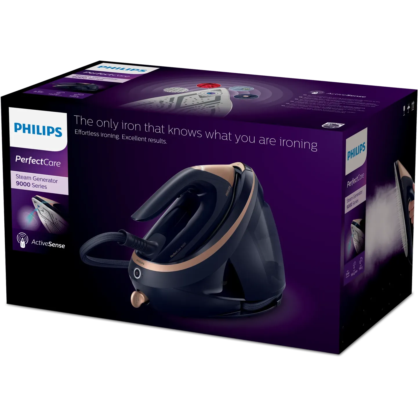 Série 9000 Centrale Vapeur Phthtilips - Iron 9 bars Noir/Doré 1.8L