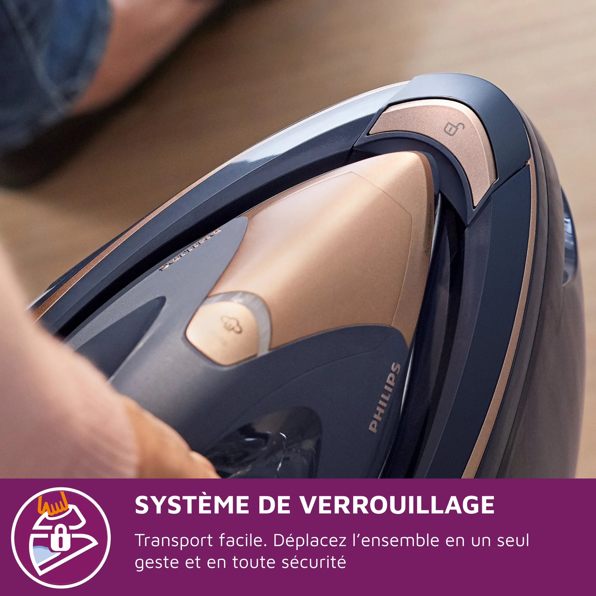 Série 9000 Centrale Vapeur Phthtilips - Iron 9 bars Noir/Doré 1.8L