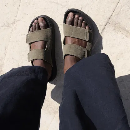 ETNA SUEDE KAKI BLACK