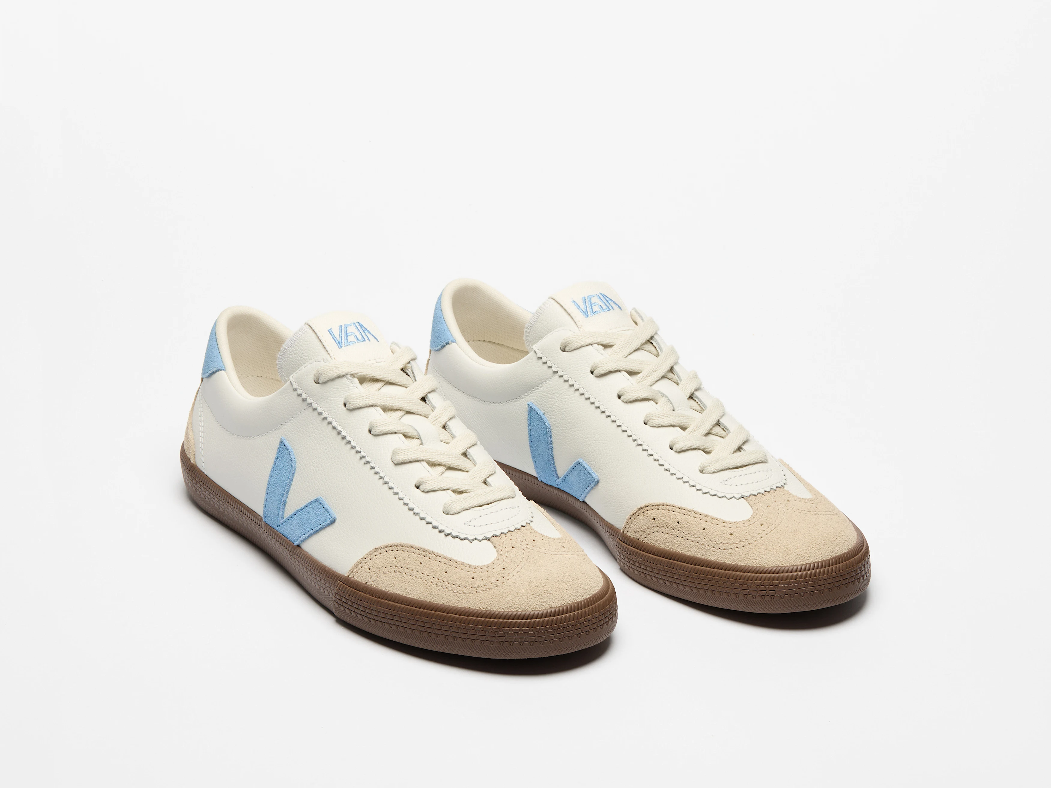 VOLLEY LEATHER WHITE AQUA BARK