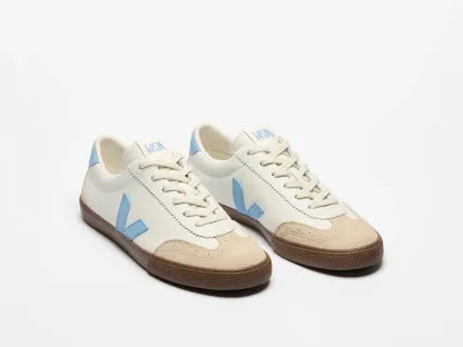 VOLLEY LEATHER WHITE AQUA BARK