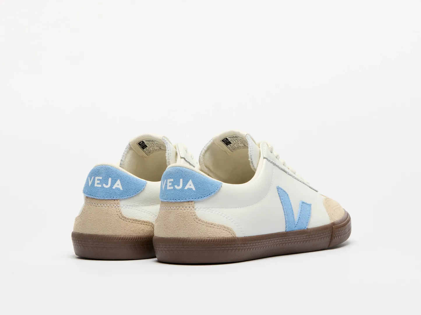VOLLEY LEATHER WHITE AQUA BARK