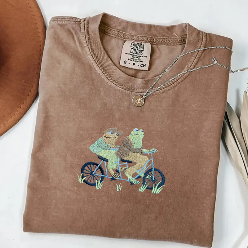 Frog and Toad Embroidered T-shirt