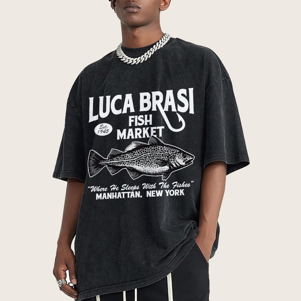 Godfather Luca Brasi Fishing Charters Vintage Distressed T-shirt