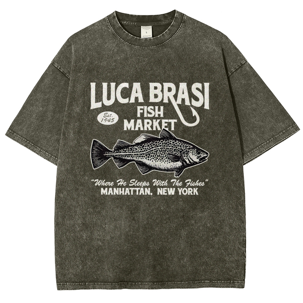 Godfather Luca Brasi Fishing Charters Vintage Distressed T-shirt