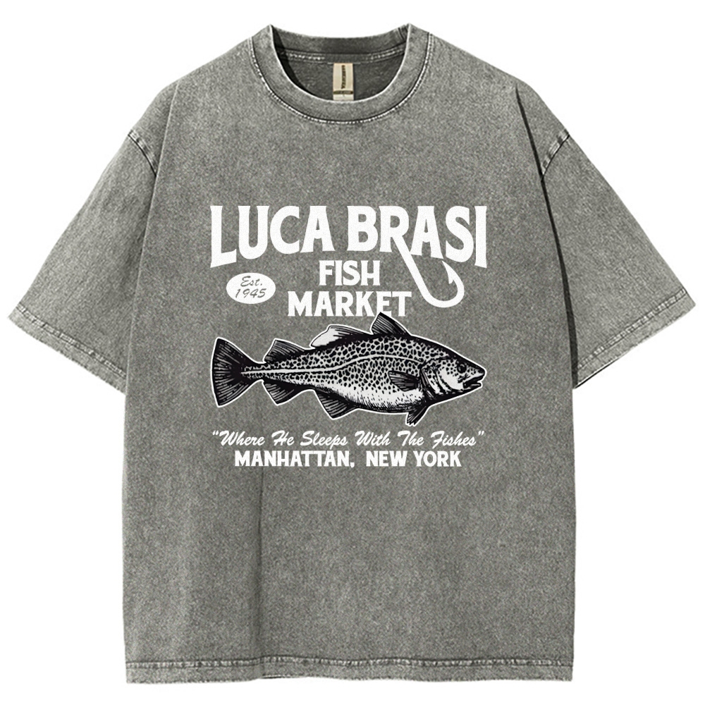 Godfather Luca Brasi Fishing Charters Vintage Distressed T-shirt