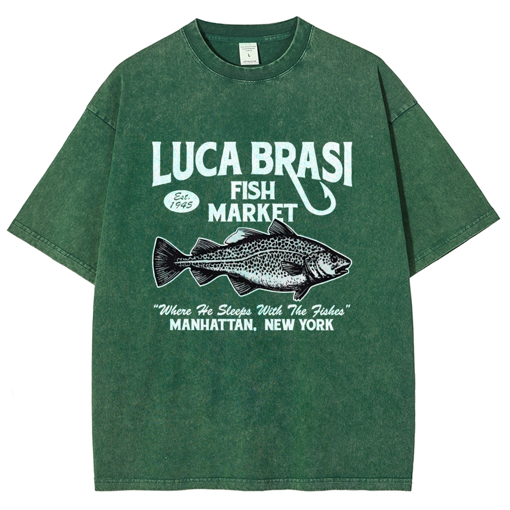 Godfather Luca Brasi Fishing Charters Vintage Distressed T-shirt