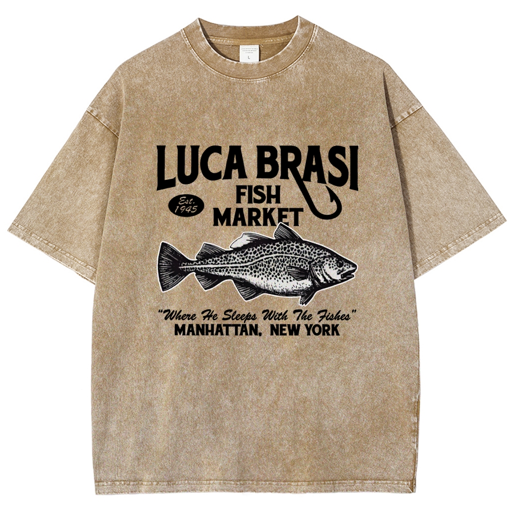 Godfather Luca Brasi Fishing Charters Vintage Distressed T-shirt
