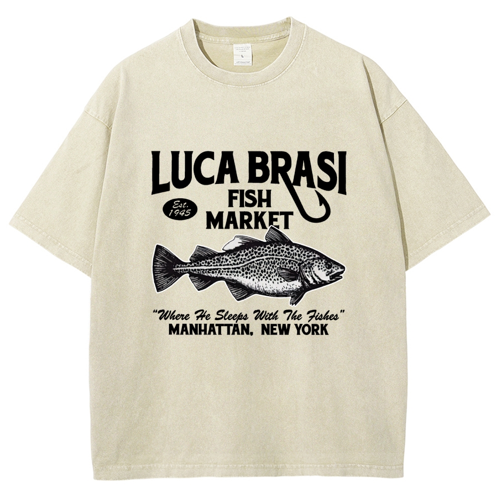 Godfather Luca Brasi Fishing Charters Vintage Distressed T-shirt