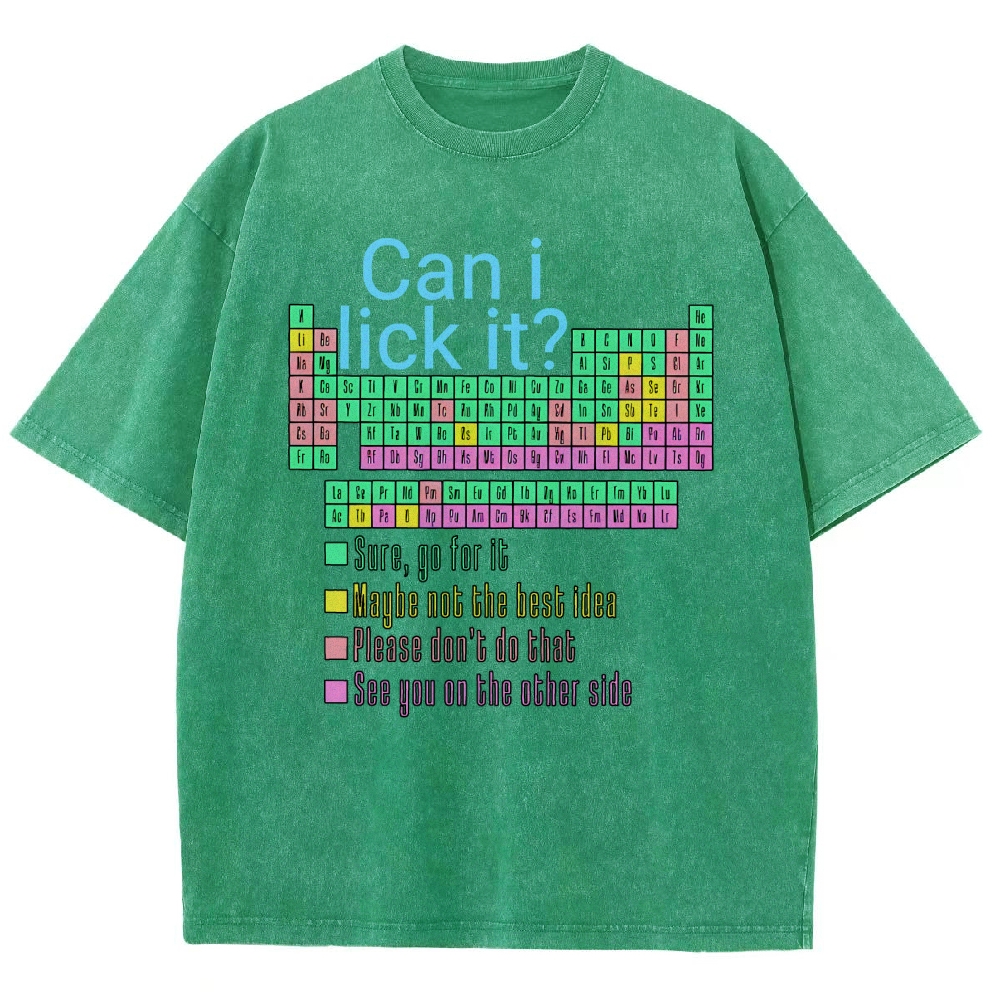Can I Lick It？ Funny Science Vintage Distressed T-shirt