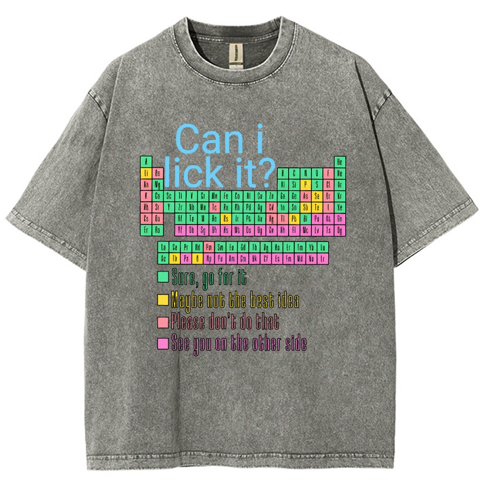 Can I Lick It？ Funny Science Vintage Distressed T-shirt