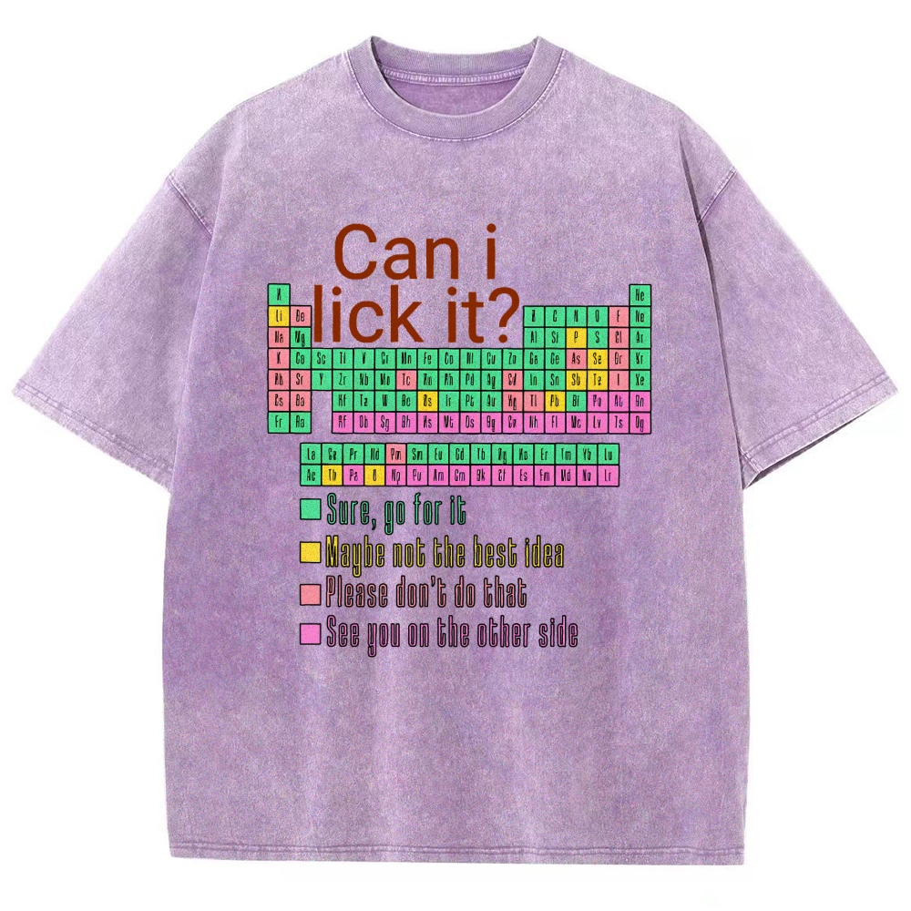 Can I Lick It？ Funny Science Vintage Distressed T-shirt