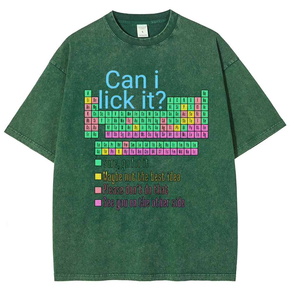 Can I Lick It？ Funny Science Vintage Distressed T-shirt