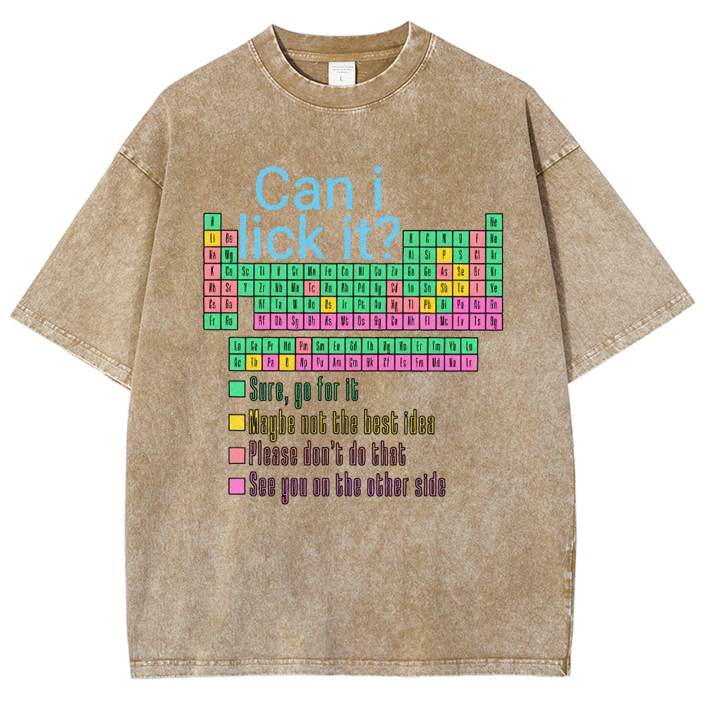 Can I Lick It？ Funny Science Vintage Distressed T-shirt