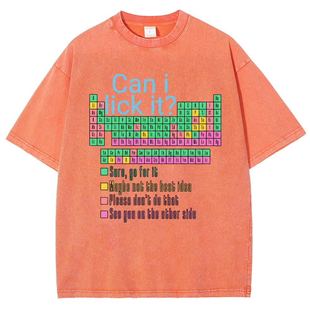 Can I Lick It？ Funny Science Vintage Distressed T-shirt
