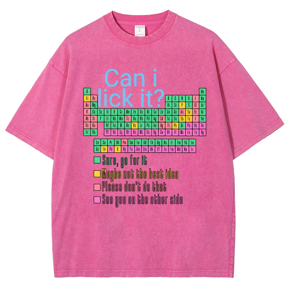 Can I Lick It？ Funny Science Vintage Distressed T-shirt