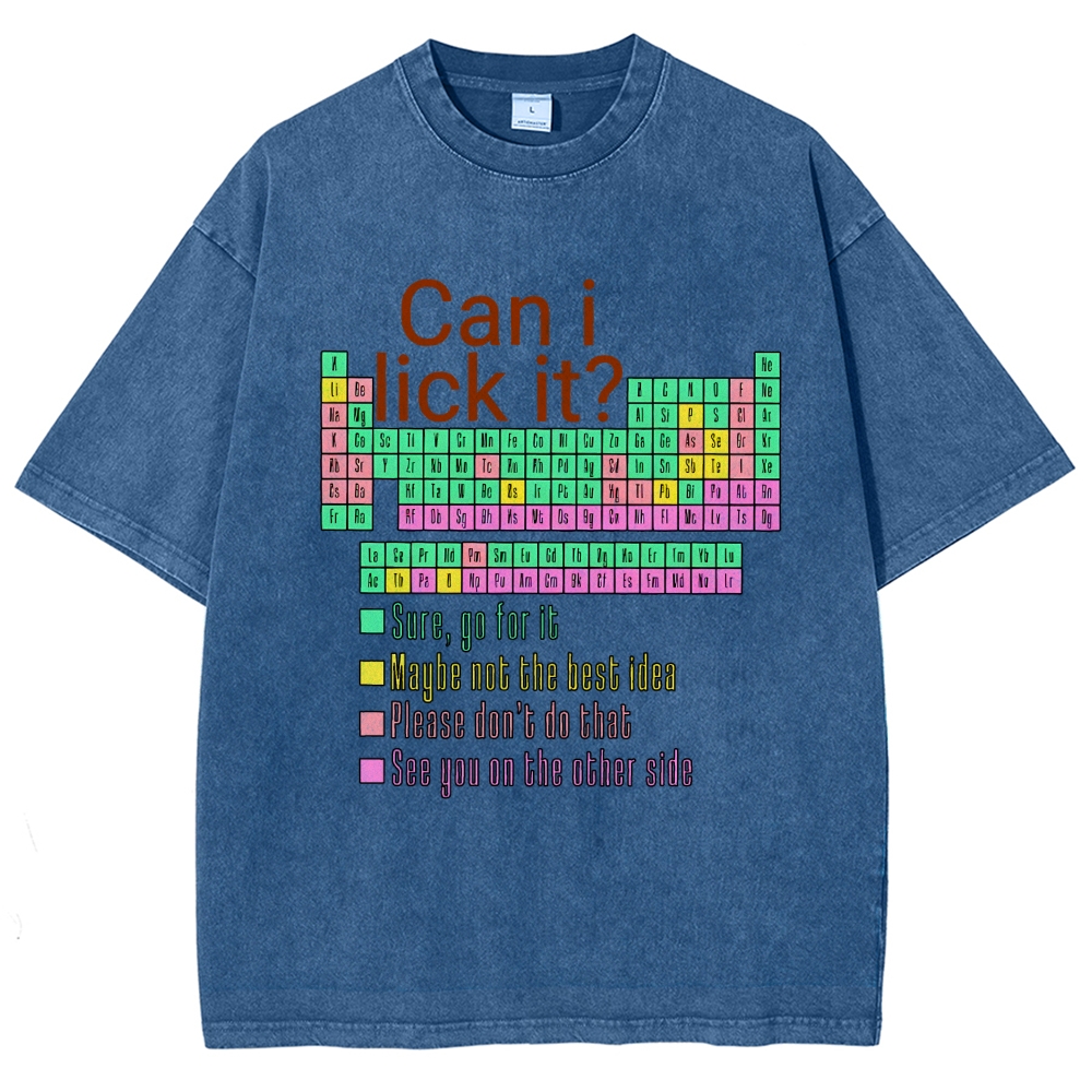Can I Lick It？ Funny Science Vintage Distressed T-shirt