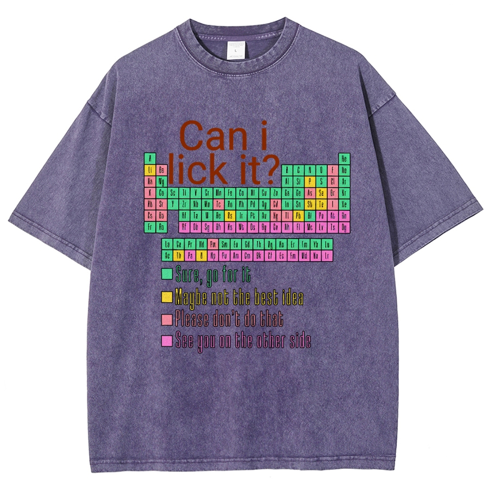 Can I Lick It？ Funny Science Vintage Distressed T-shirt