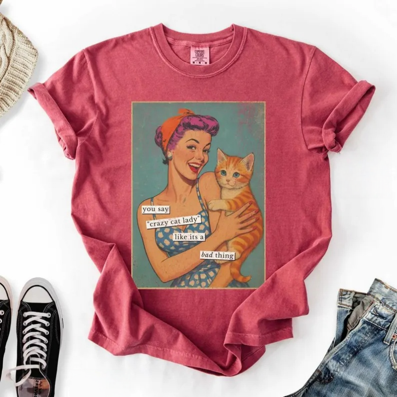Funny Vintage Cat T-Shirt