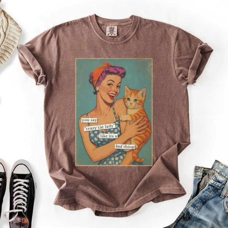 Funny Vintage Cat T-Shirt