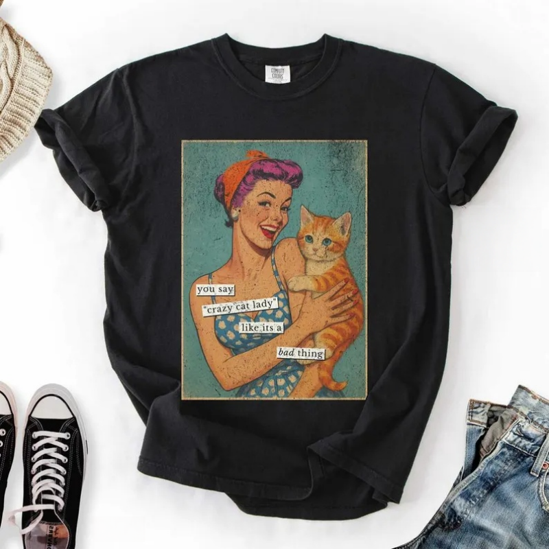 Funny Vintage Cat T-Shirt