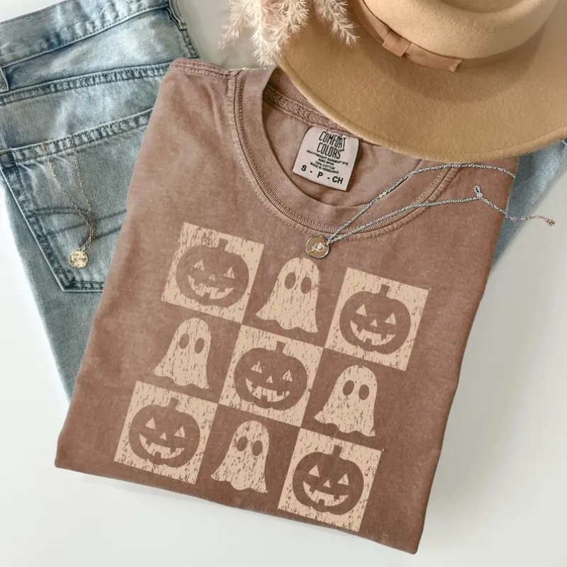 Checkered Halloween T-Shirt