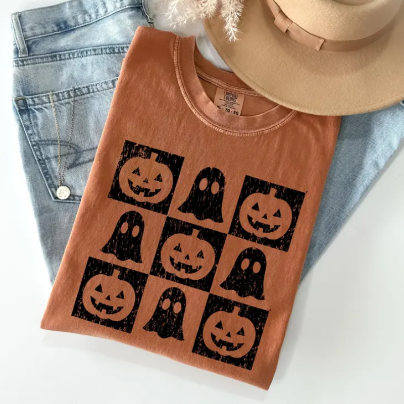 Checkered Halloween T-Shirt