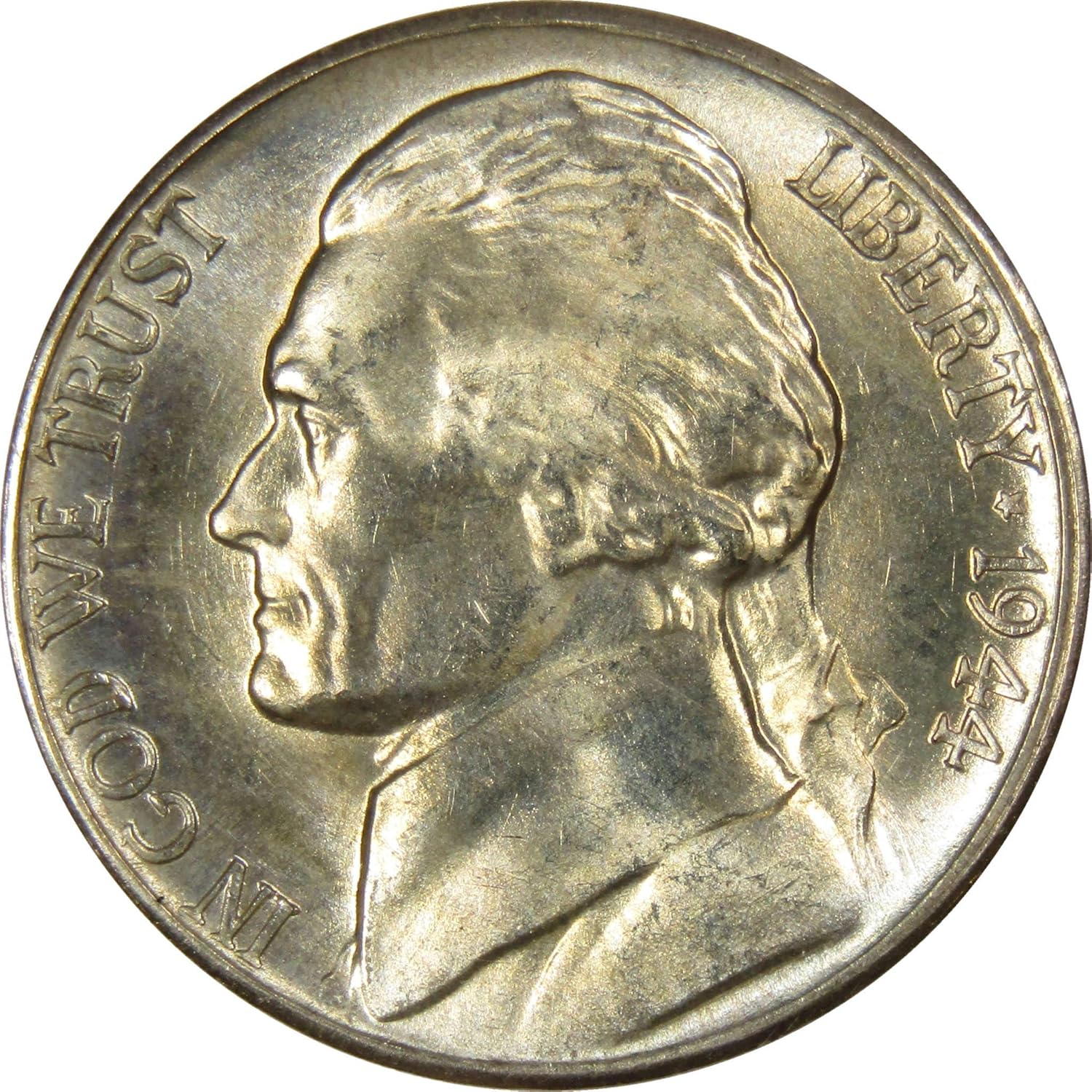 1944 D Jefferson Wartime Nickel