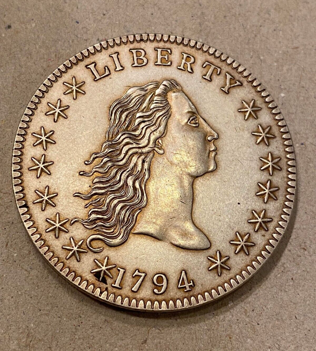 1794 Liberty Flowing Hair American Us United States Dollar Silver