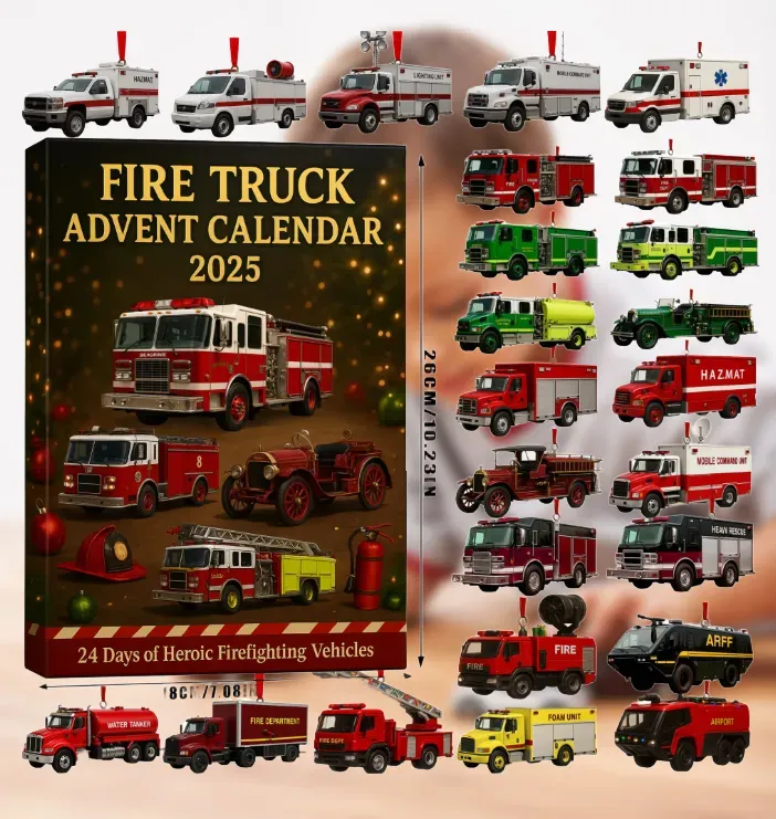 🚒🔥FIRE TRUCK ADVENT CALENDAR 2025🎁🌲