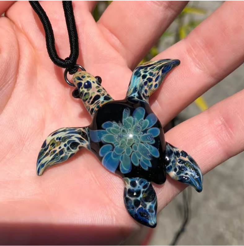 🎁Promotion 49% OFF-🐢Sea Glass Sea Turtle Pendant Jewelry