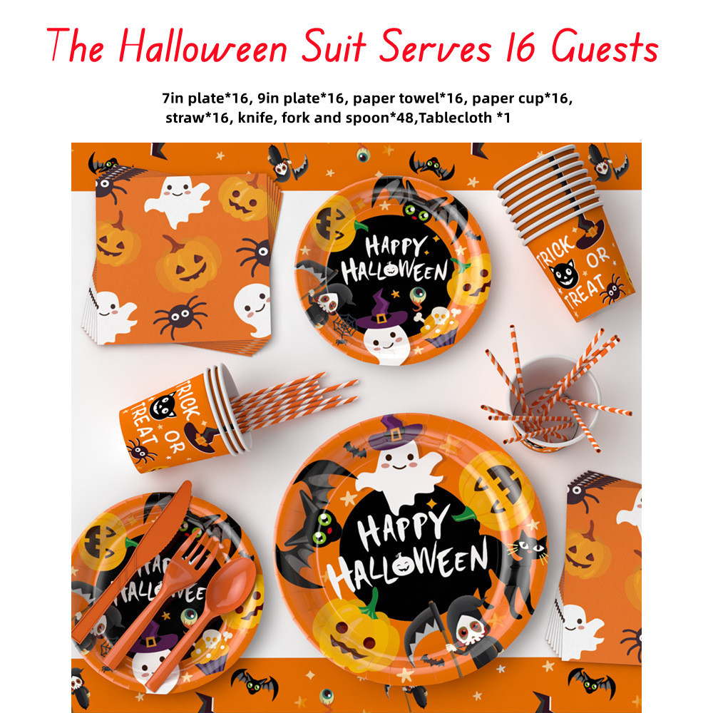 Halloween Party Supplies Tableware Set