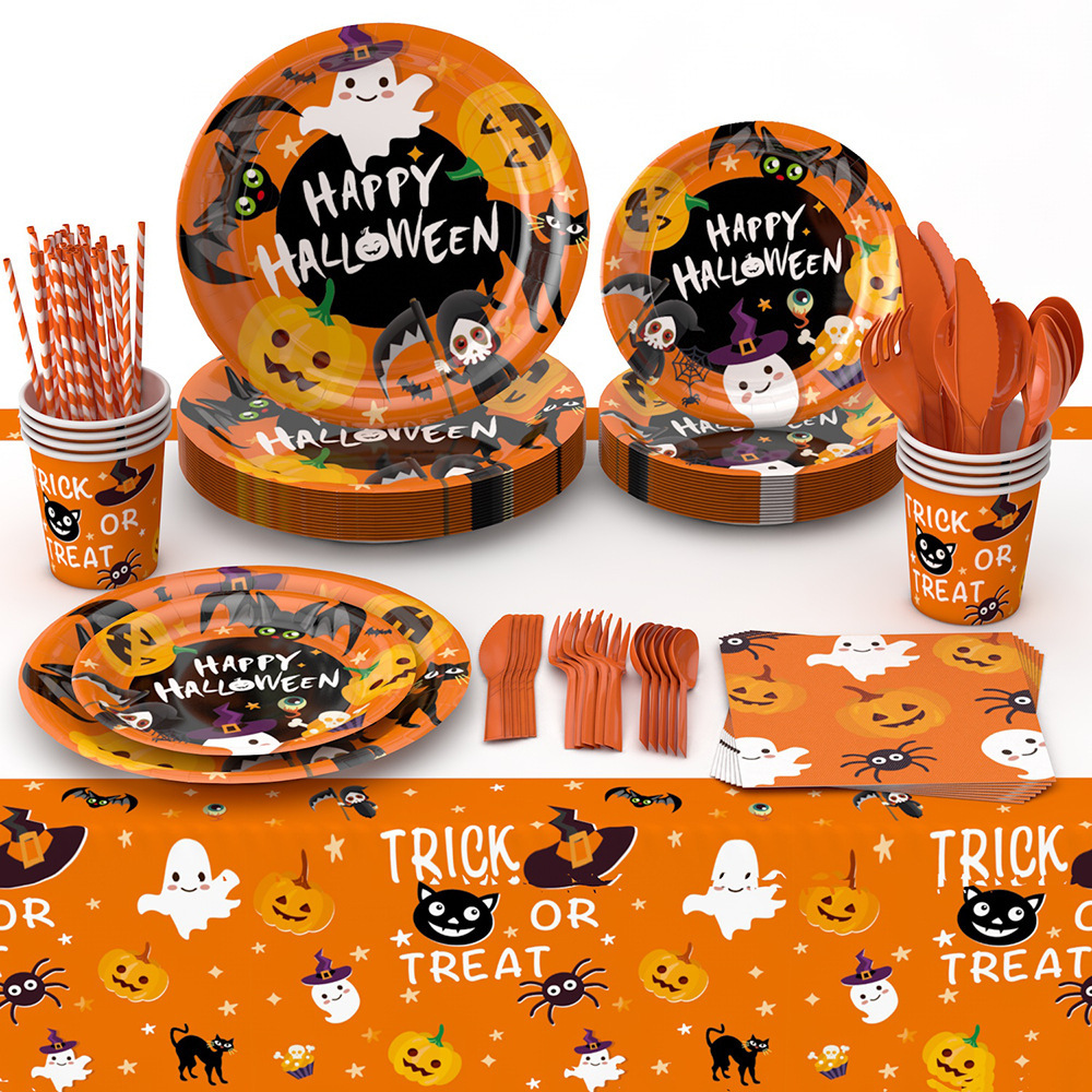 Halloween Party Supplies Tableware Set