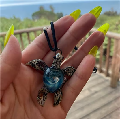 🎁Promotion 49% OFF-🐢Sea Glass Sea Turtle Pendant Jewelry