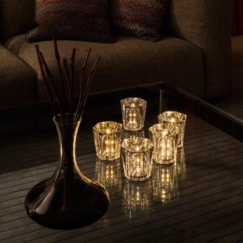 LED Cordless Crystal Table Lamp with USB Charging