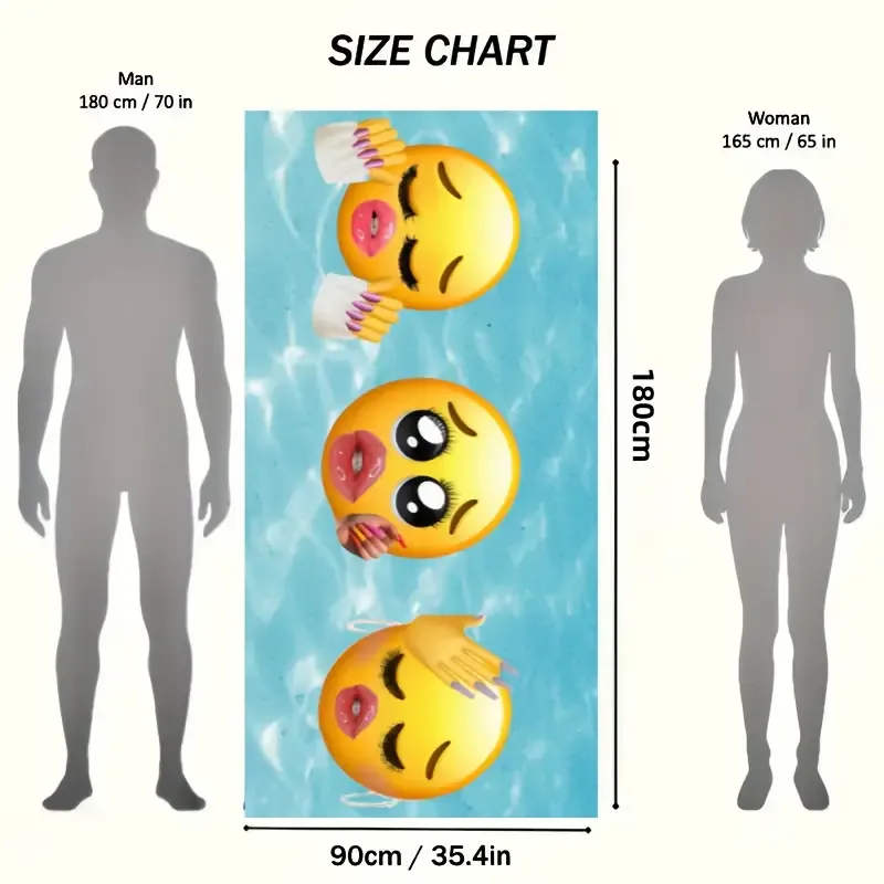 1pc Extra Large Funny Mean Beach Towel 