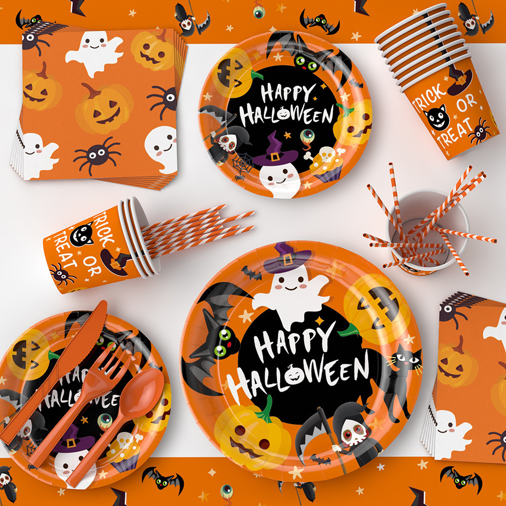 Halloween Party Supplies Tableware Set