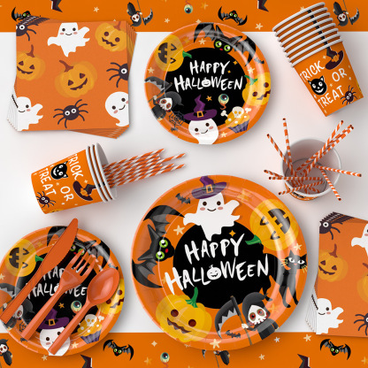 Halloween Party Supplies Tableware Set