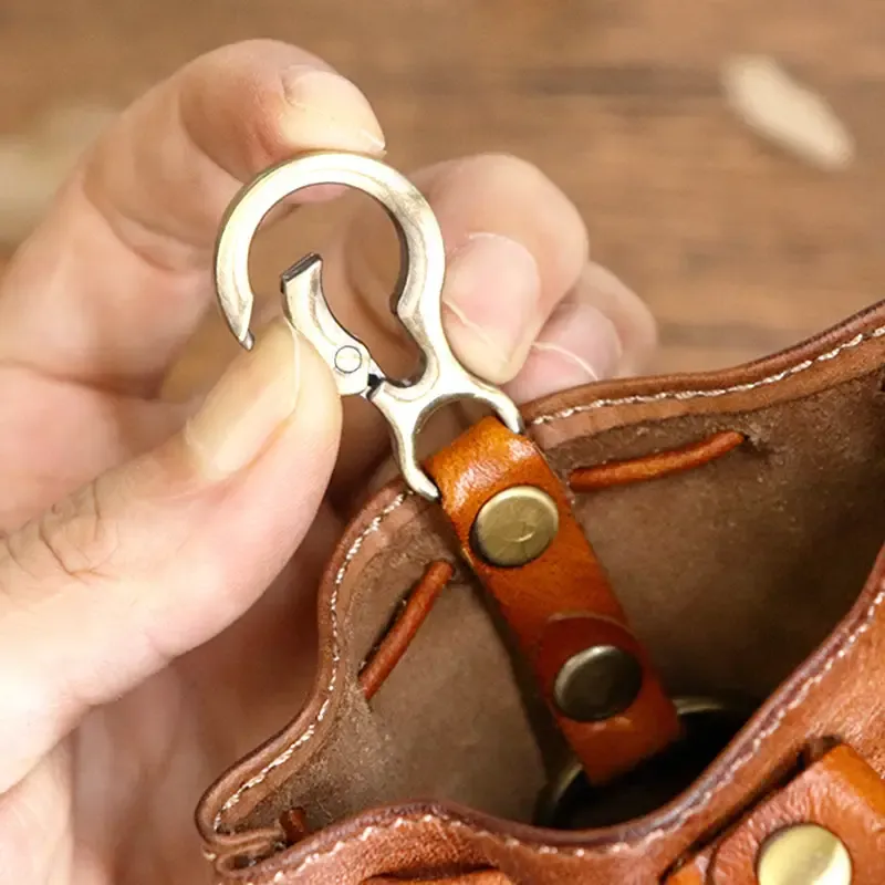 Premium Top Layer Cowhide Leather Mini Lucky Wallet