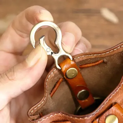 Premium Top Layer Cowhide Leather Mini Lucky Wallet