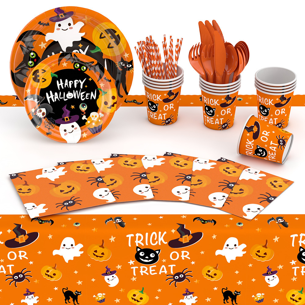 Halloween Party Supplies Tableware Set