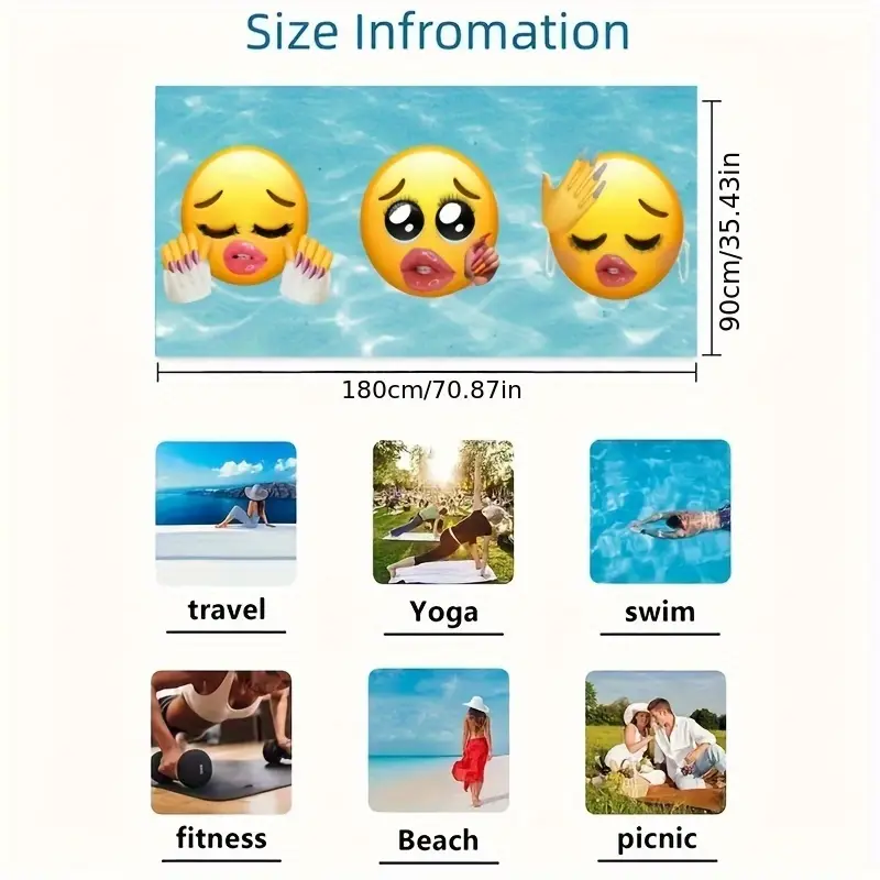 1pc Extra Large Funny Mean Beach Towel 