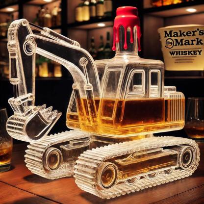 Excavator Whiskey Bottle