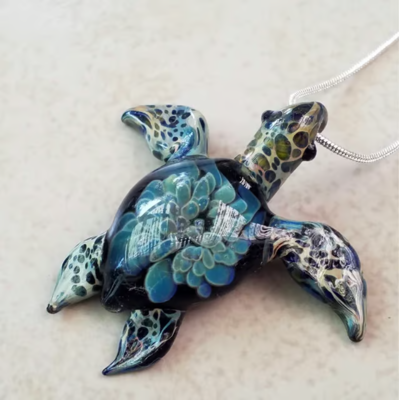 🎁Promotion 49% OFF-🐢Sea Glass Sea Turtle Pendant Jewelry