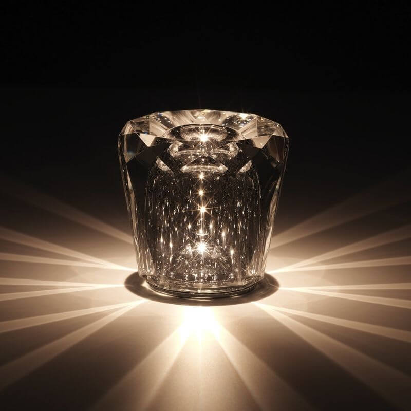 LED Cordless Crystal Table Lamp with USB Charging