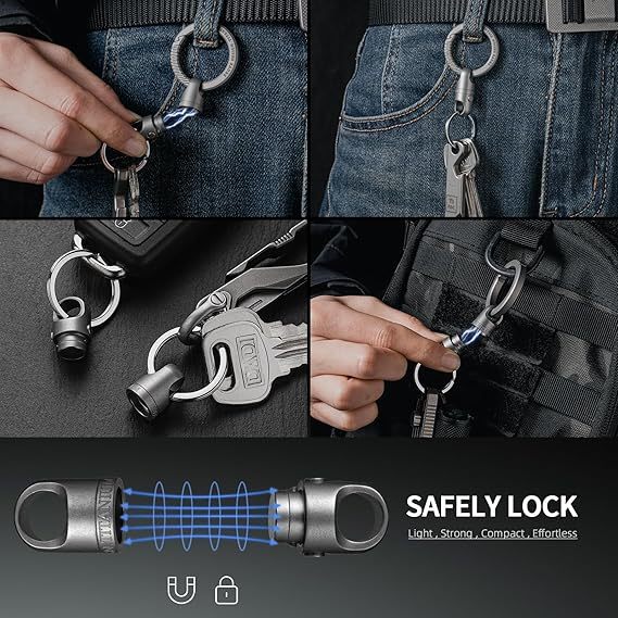Titanium Alloy Magnetic Buckle Keychain