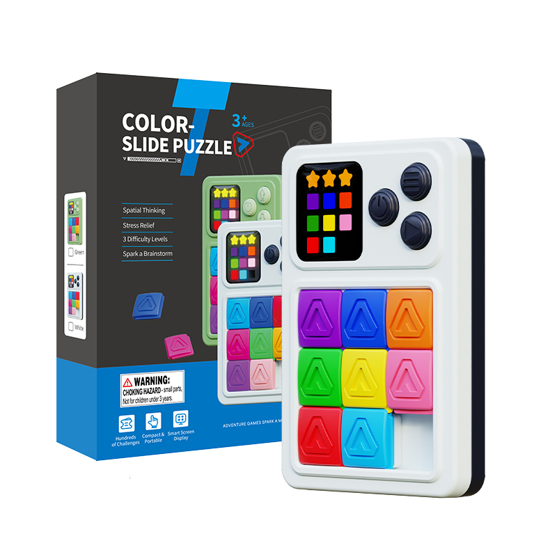 Electronic Color Slide Puzzle Handheld Games for Kids