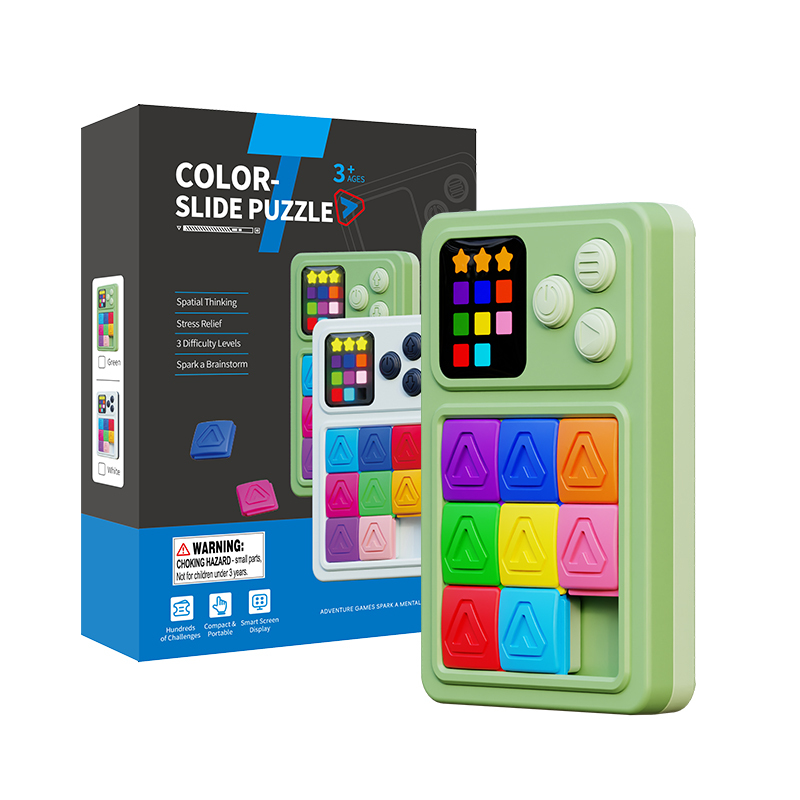 Electronic Color Slide Puzzle Handheld Games for Kids