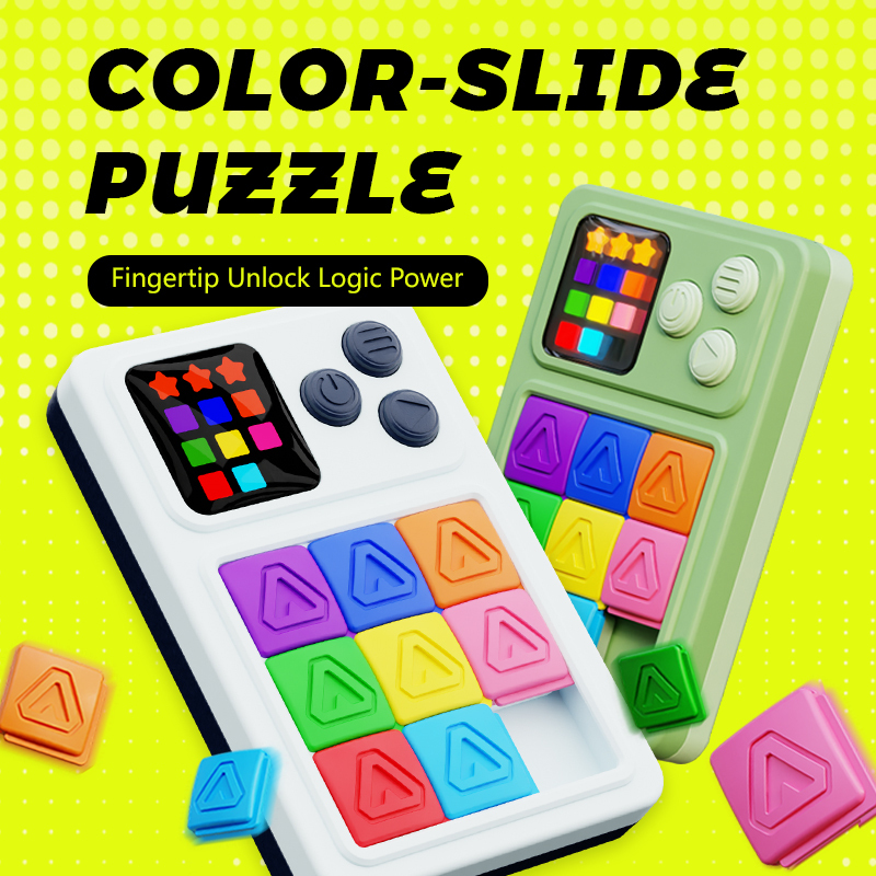 Electronic Color Slide Puzzle Handheld Games for Kids